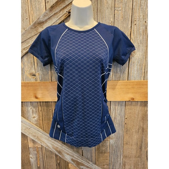 Athleta Tops - Athleta Navy Short Sleeve Workout Yoga Running Top Medium